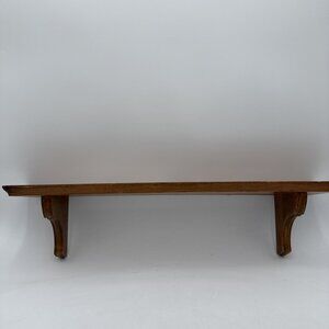 Wall Mount Shelf Wooden Rustic Plate Rack Wood County Display Decor 23"